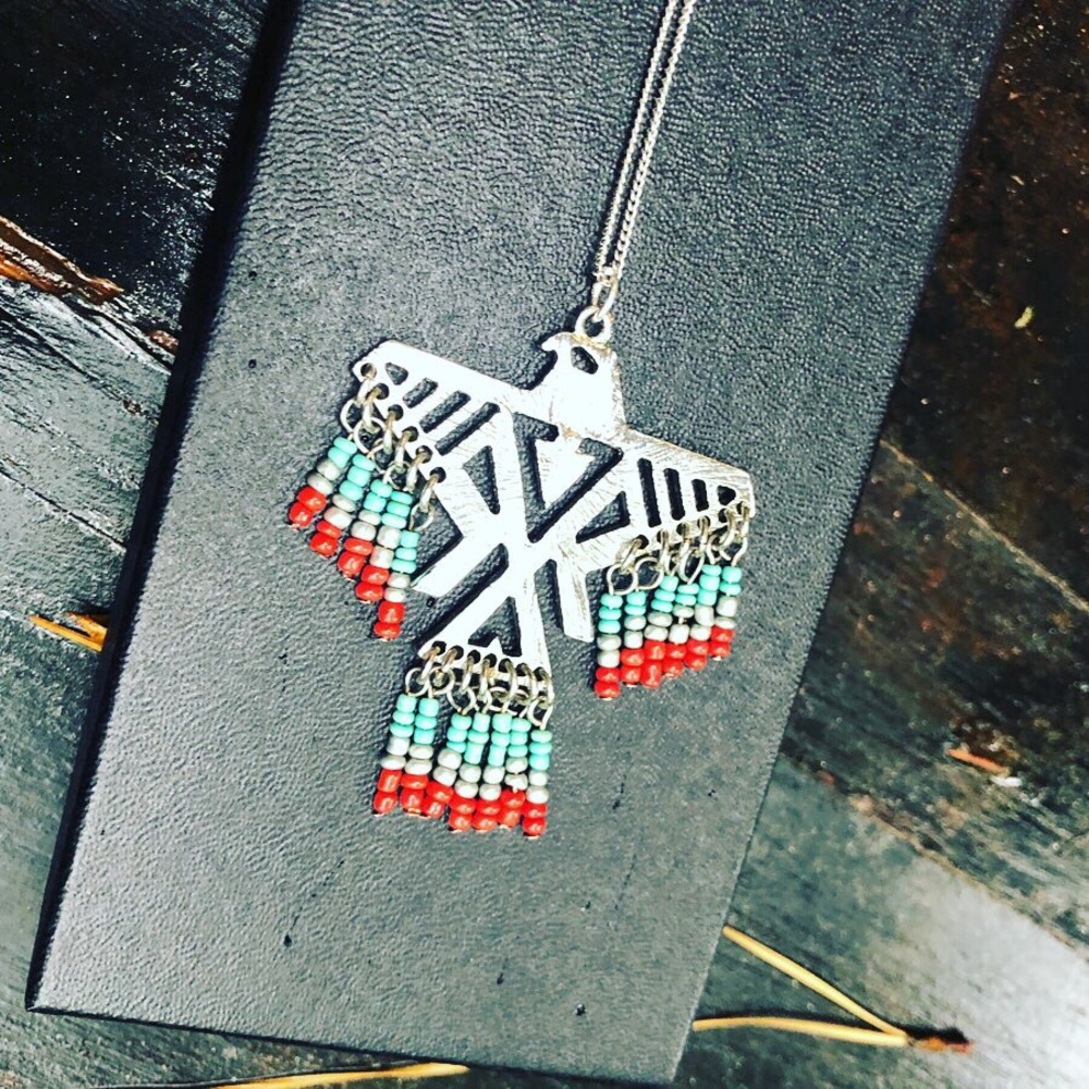 Aztec Eagle Warrior Pendant with Sterling Chain